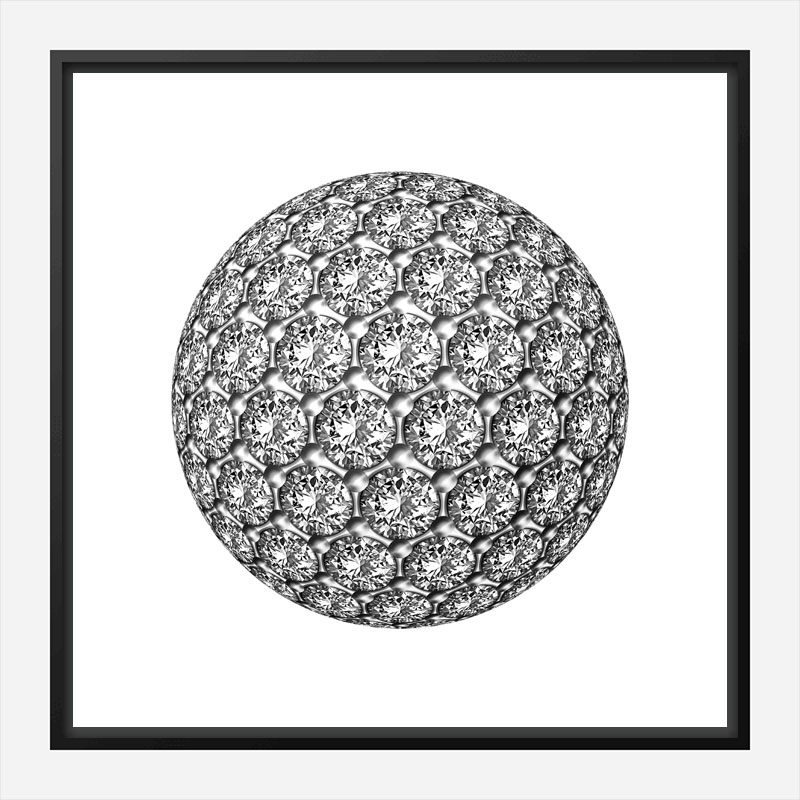 Diamond Ball Silver Art Print Diamond Ball Silver Art Print