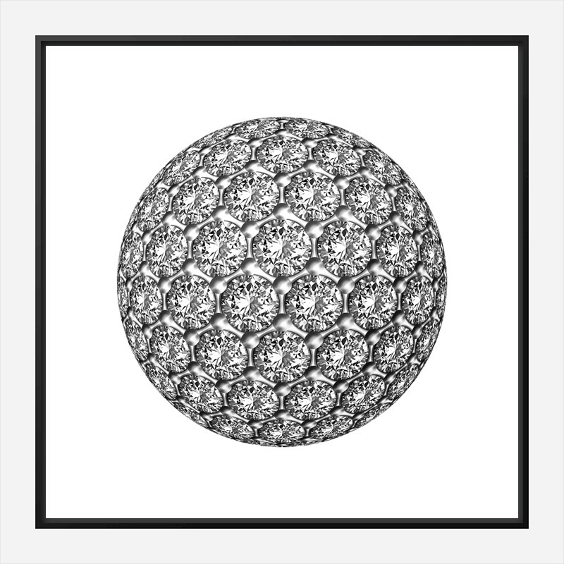 Diamond Ball Silver Art Print Diamond Ball Silver Art Print