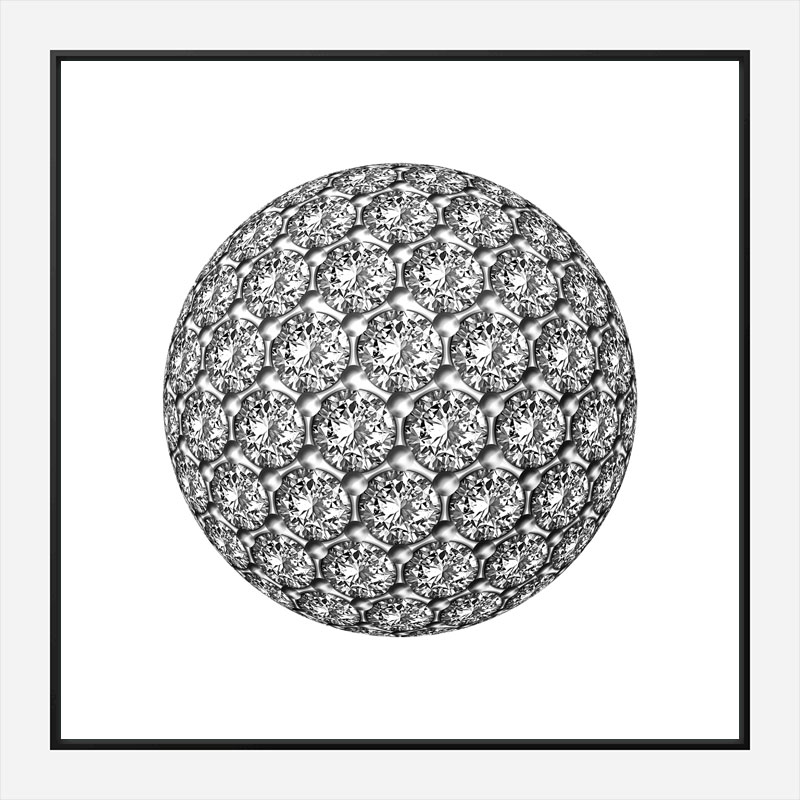 Diamond Ball Silver Art Print Diamond Ball Silver Art Print