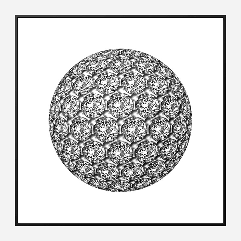 Diamond Ball Silver Art Print Diamond Ball Silver Art Print