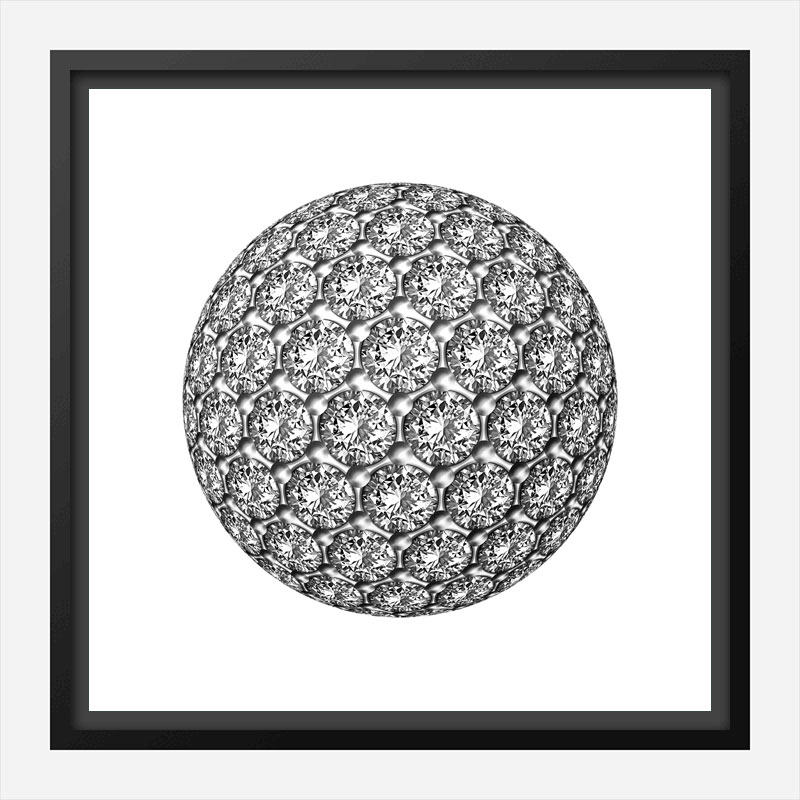 Diamond Ball Silver Art Print Diamond Ball Silver Art Print