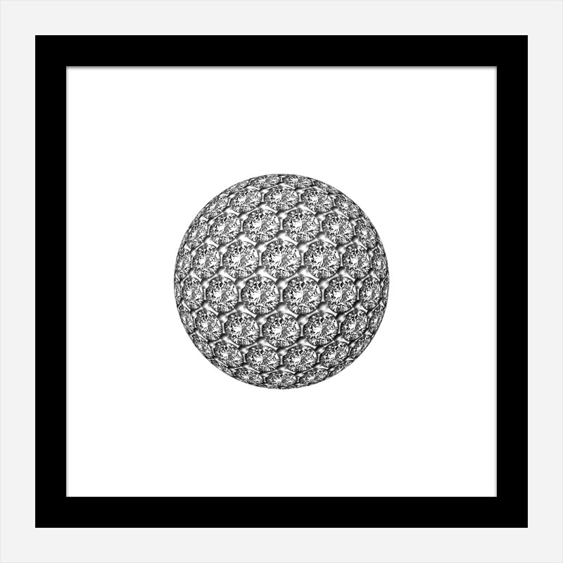 Diamond Ball Silver Art Print Diamond Ball Silver Art Print