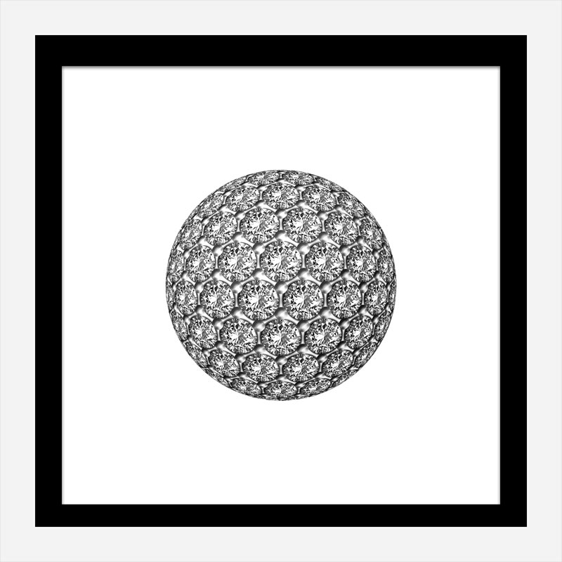 Diamond Ball Silver Art Print Diamond Ball Silver Art Print