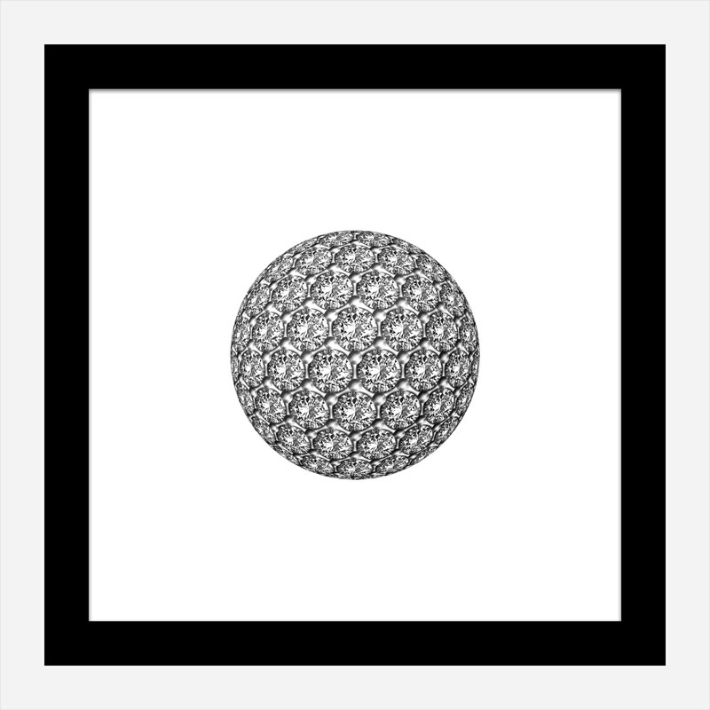 Diamond Ball Silver Art Print Diamond Ball Silver Art Print