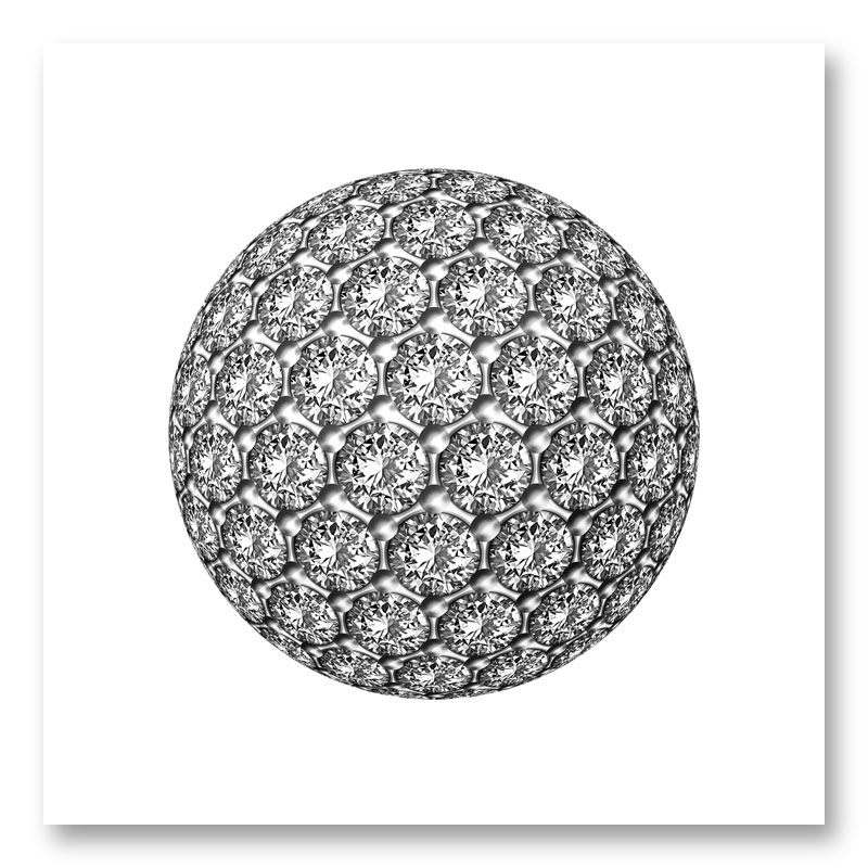 Diamond Ball Silver Art Print Diamond Ball Silver Art Print