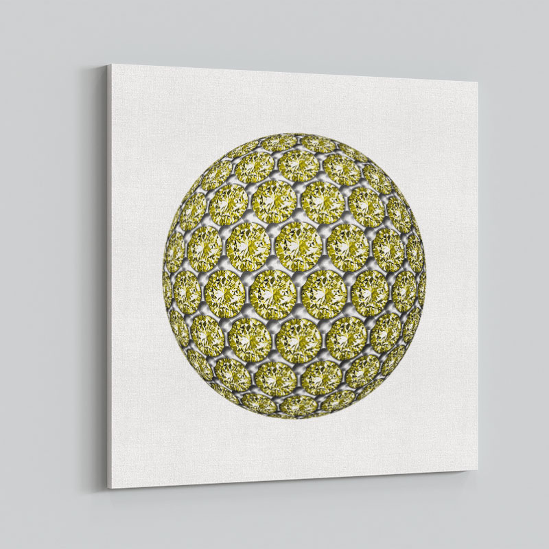 Diamond Ball Yellow Art Print Diamond Ball Yellow Art Print