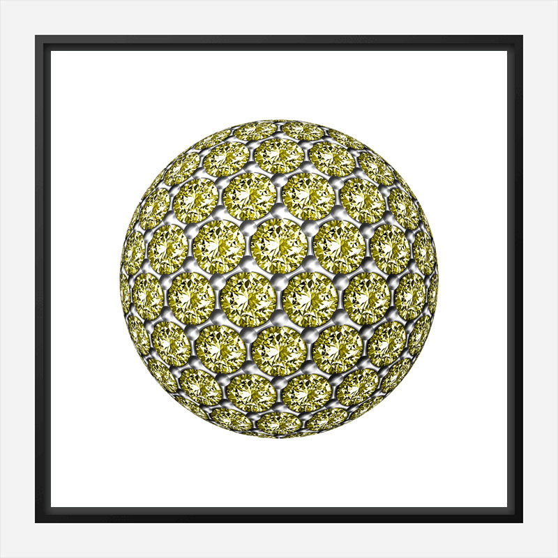 Diamond Ball Yellow Art Print Diamond Ball Yellow Art Print