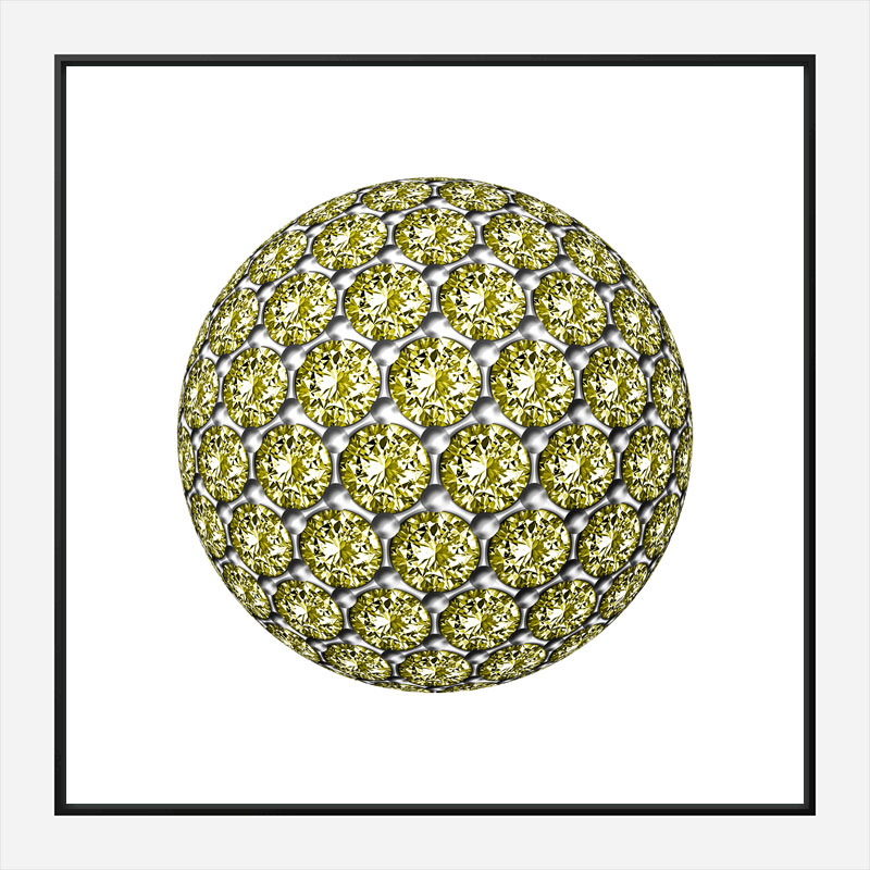Diamond Ball Yellow Art Print Diamond Ball Yellow Art Print