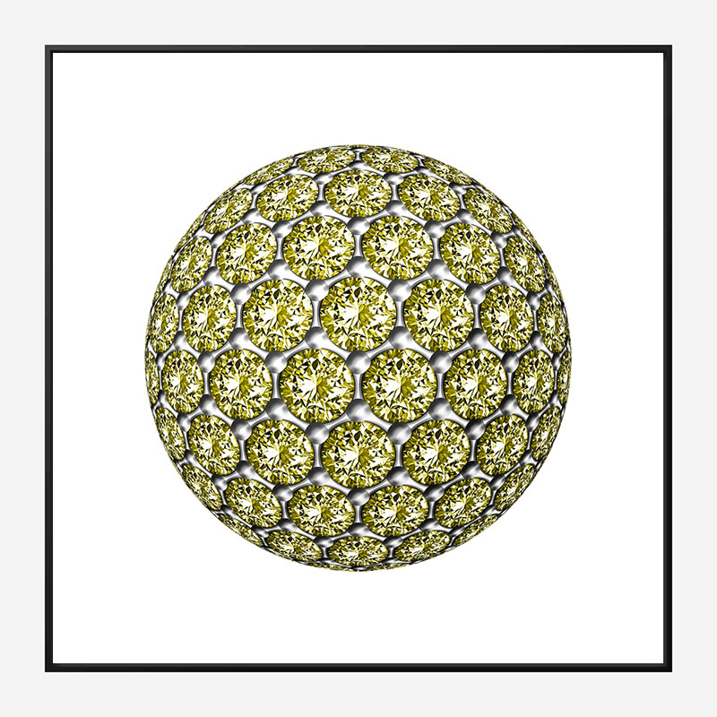 Diamond Ball Yellow Art Print Diamond Ball Yellow Art Print
