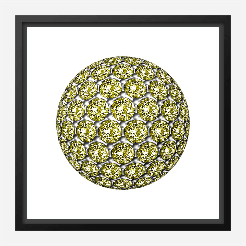Diamond Ball Yellow Art Print Diamond Ball Yellow Art Print