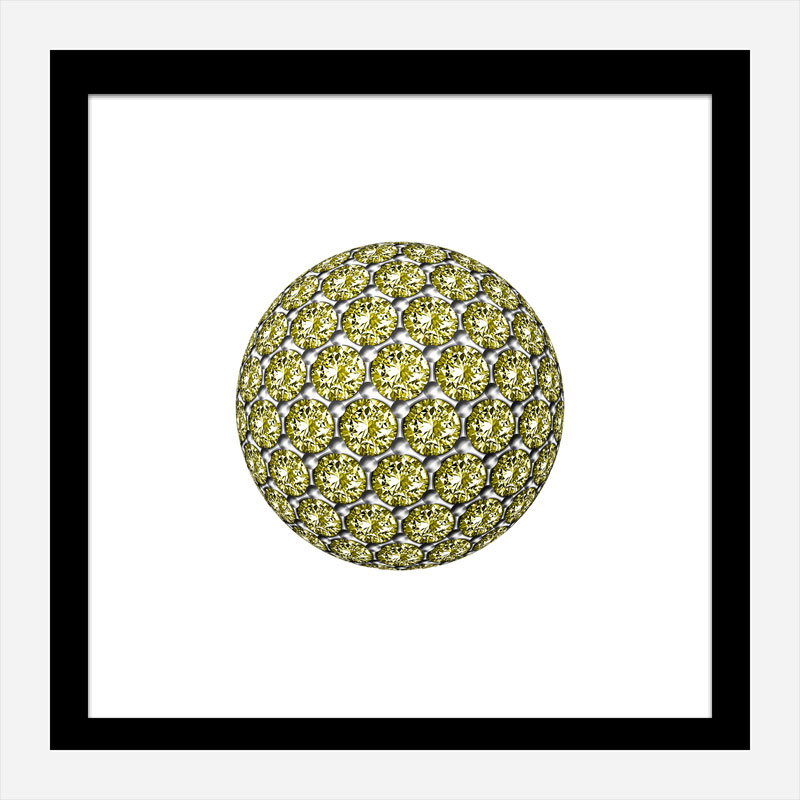 Diamond Ball Yellow Art Print Diamond Ball Yellow Art Print