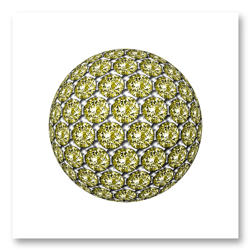 Diamond Ball Yellow Art Print Diamond Ball Yellow Art Print