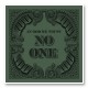 In God We Trust No One - Green Art Print In God We Trust No One - Green Art Print