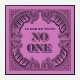In God We Trust No One - Purple Art Print In God We Trust No One - Purple Art Print