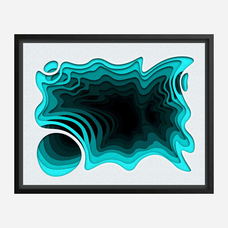 Aqua Abstract Art Print Aqua Abstract Art Print