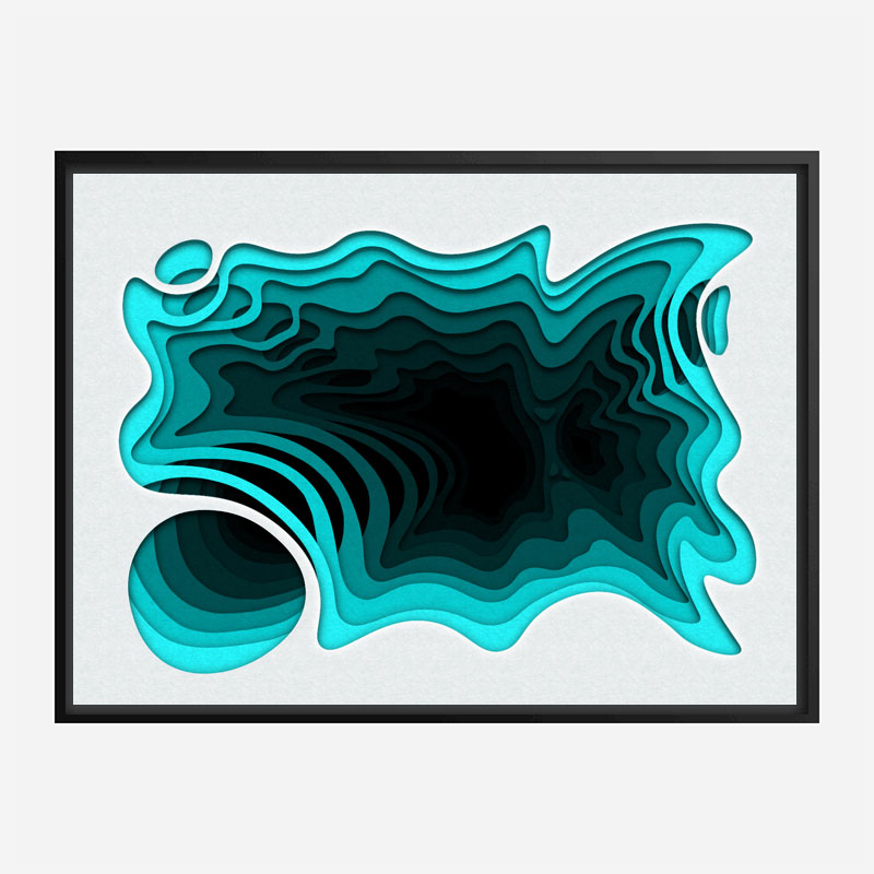 Aqua Abstract Art Print Aqua Abstract Art Print
