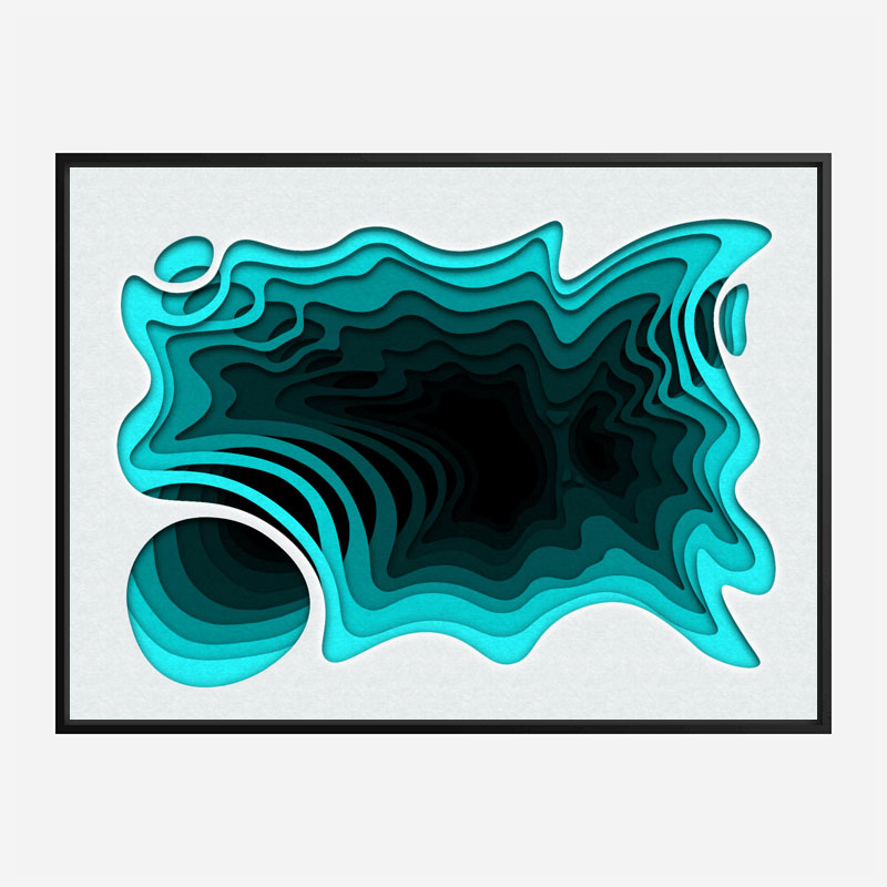 Aqua Abstract Art Print Aqua Abstract Art Print