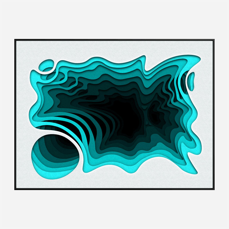 Aqua Abstract Art Print Aqua Abstract Art Print