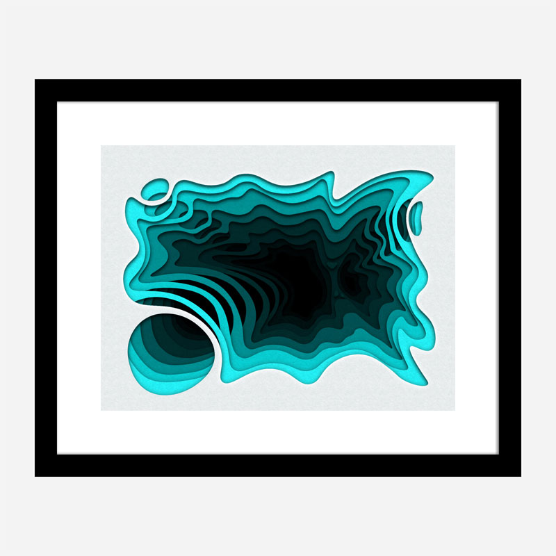 Aqua Abstract Art Print Aqua Abstract Art Print