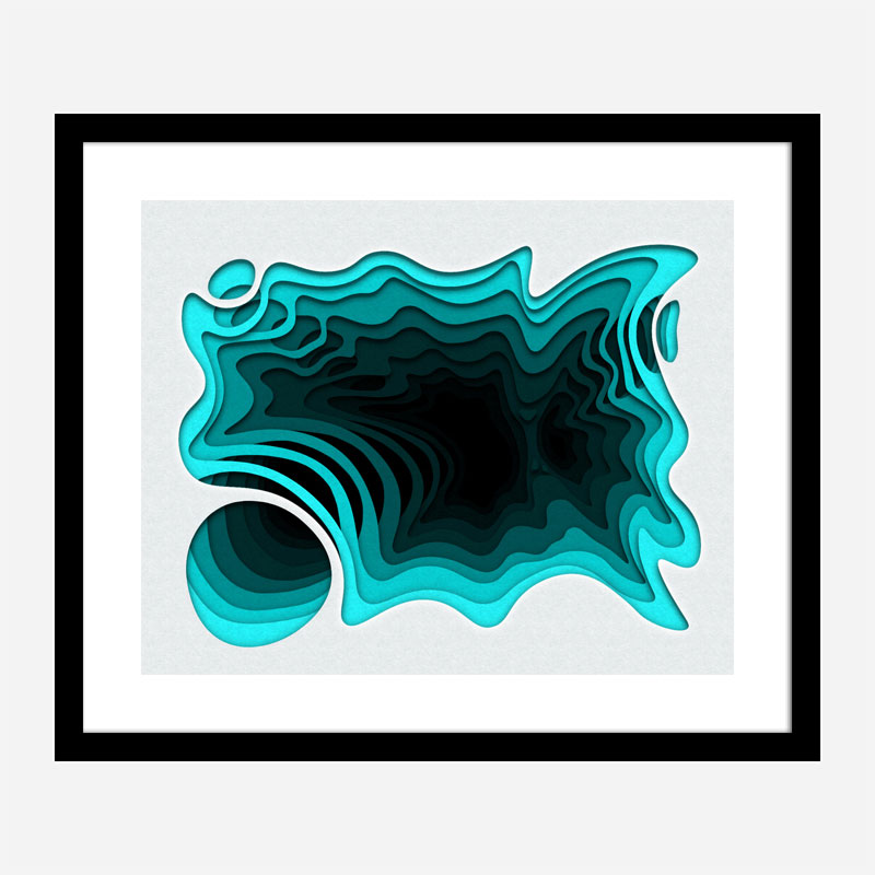 Aqua Abstract Art Print Aqua Abstract Art Print