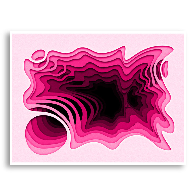 Hotpink Abstract Art Print Hotpink Abstract Art Print