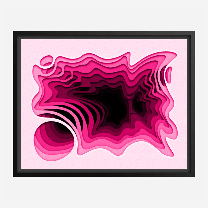 Hotpink Abstract Art Print Hotpink Abstract Art Print