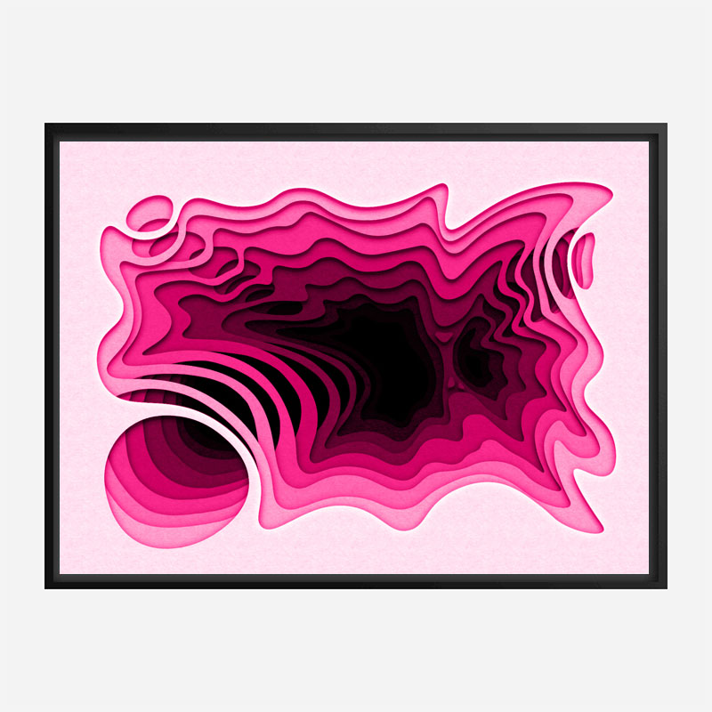 Hotpink Abstract Art Print Hotpink Abstract Art Print