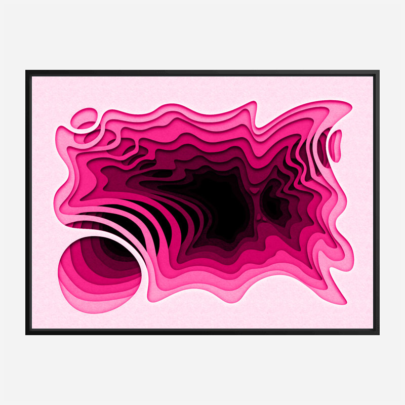 Hotpink Abstract Art Print Hotpink Abstract Art Print