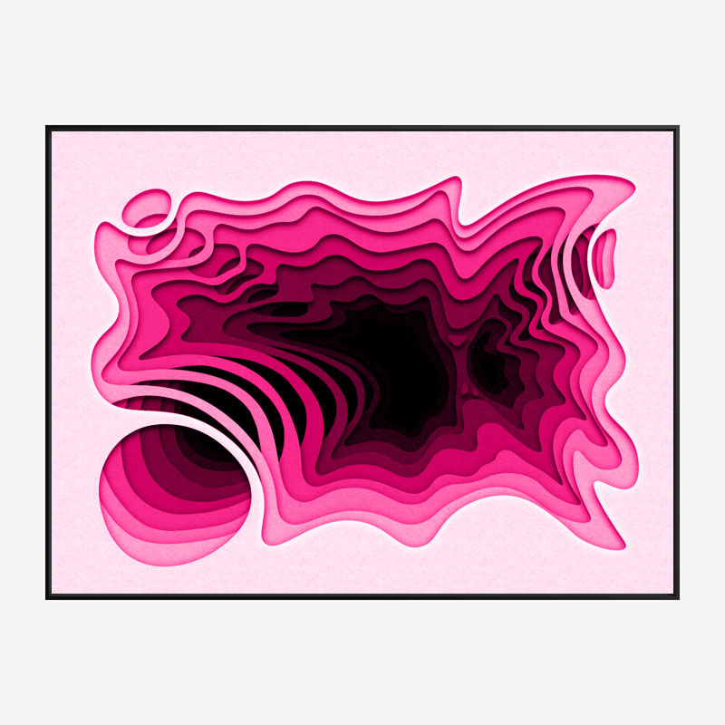 Hotpink Abstract Art Print Hotpink Abstract Art Print