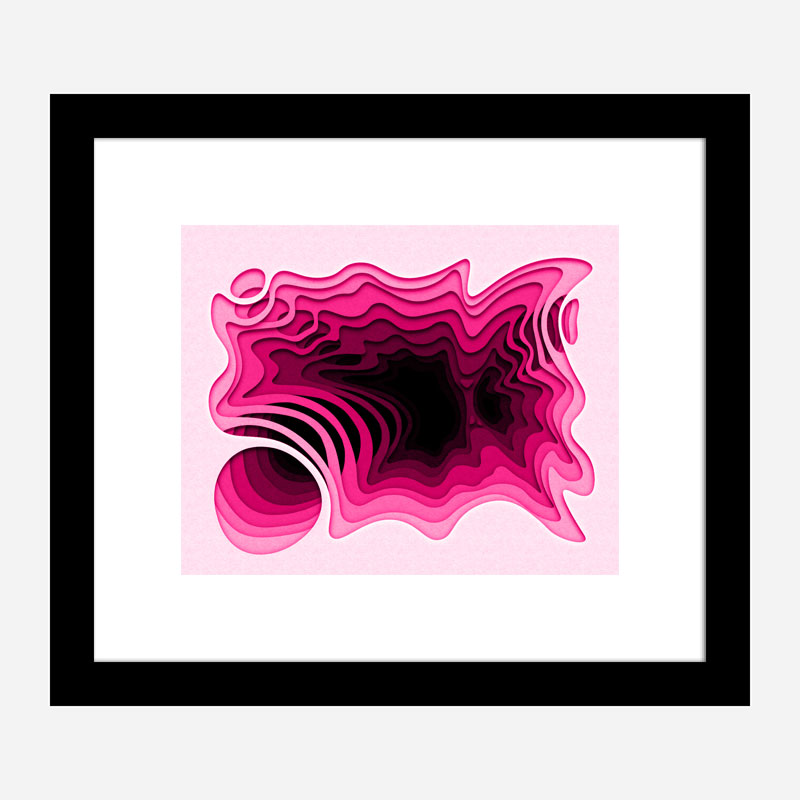 Hotpink Abstract Art Print Hotpink Abstract Art Print