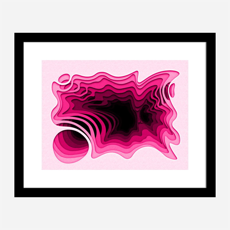 Hotpink Abstract Art Print Hotpink Abstract Art Print