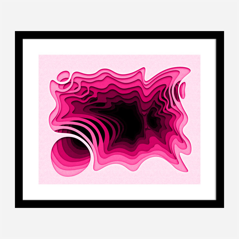 Hotpink Abstract Art Print Hotpink Abstract Art Print