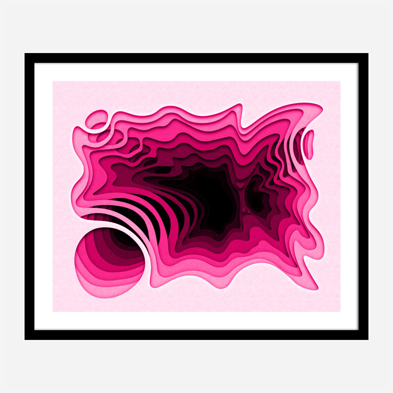 Hotpink Abstract Art Print Hotpink Abstract Art Print