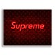 Supreme On LV Neon Art Print Supreme On LV Neon Art Print