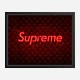 Supreme On LV Neon Art Print Supreme On LV Neon Art Print