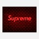 Supreme On LV Neon Art Print Supreme On LV Neon Art Print