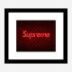 Supreme On LV Neon Art Print Supreme On LV Neon Art Print
