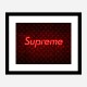 Supreme On LV Neon Art Print Supreme On LV Neon Art Print