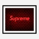 Supreme On LV Neon Art Print Supreme On LV Neon Art Print