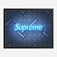 Supreme On LV Denim Art Print Supreme On LV Denim Art Print