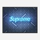 Supreme On LV Denim Art Print Supreme On LV Denim Art Print