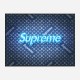 Supreme On LV Denim Art Print Supreme On LV Denim Art Print