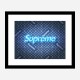 Supreme On LV Denim Art Print Supreme On LV Denim Art Print