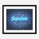 Supreme On LV Denim Art Print Supreme On LV Denim Art Print