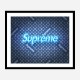 Supreme On LV Denim Art Print Supreme On LV Denim Art Print