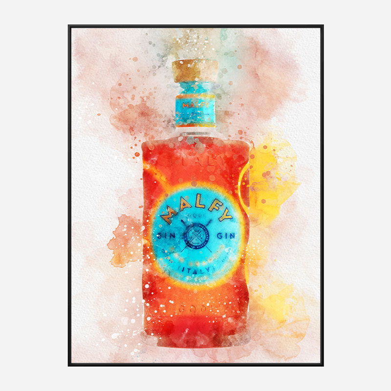 Malfy Gin Blood Orange Art Print Malfy Gin Blood Orange Art Print