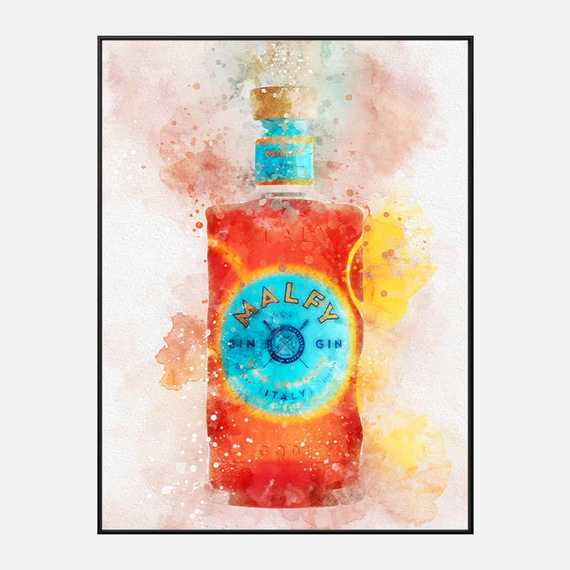 Malfy Gin Blood Orange Art Print Malfy Gin Blood Orange Art Print