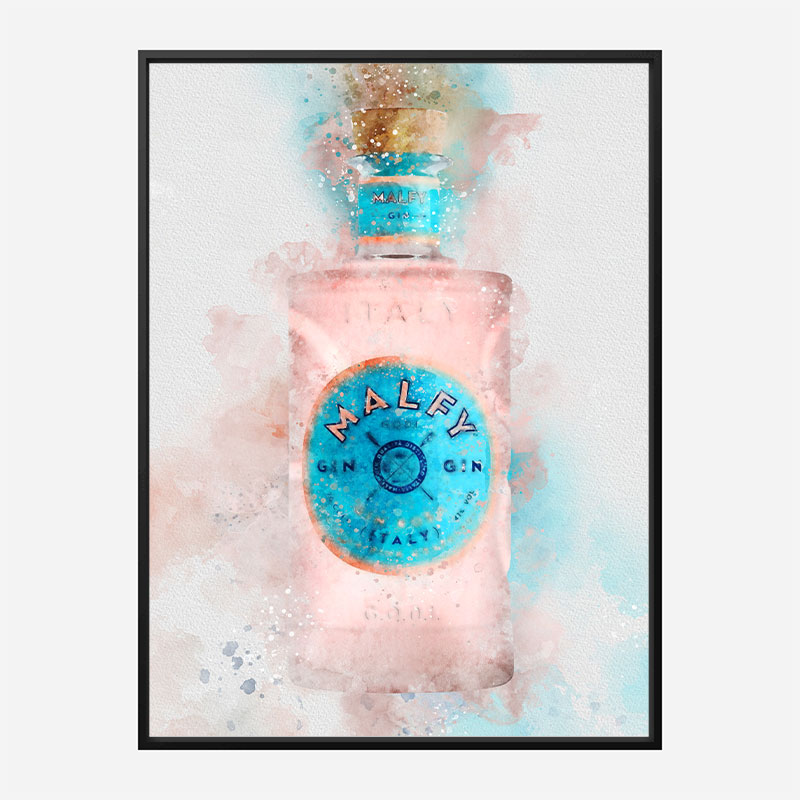 Malfy Rosa Gin Art Print