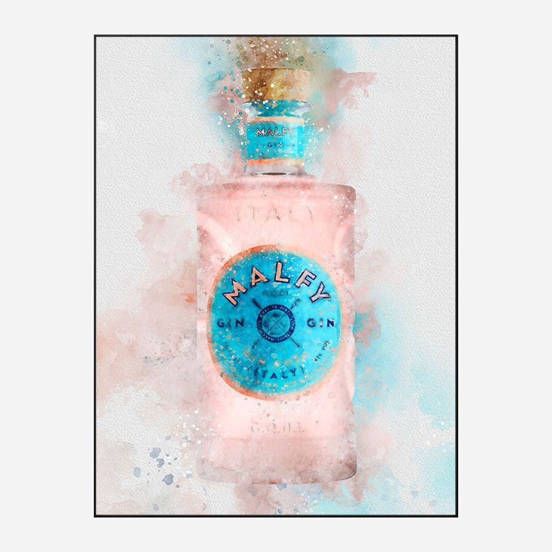 Malfy Rosa Gin Art Print