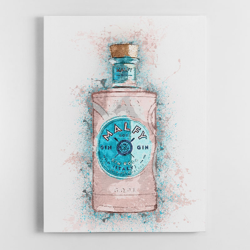 Malfy Rosa Gin Art Print